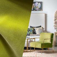 NEW! Prince Oliver - Designer 100% Cotton Made In Belgium Upholstery Velvet Fabric - Icy Kiwi - Fancy Styles Fabric Pierre Frey Lee Jofa Brunschwig & Fils