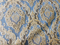 NEW Queen Marianna Novelty Ritz Neoclassical Brocade Satin Fabric - Sky Blue - Fancy Styles Fabric Pierre Frey Lee Jofa Brunschwig & Fils
