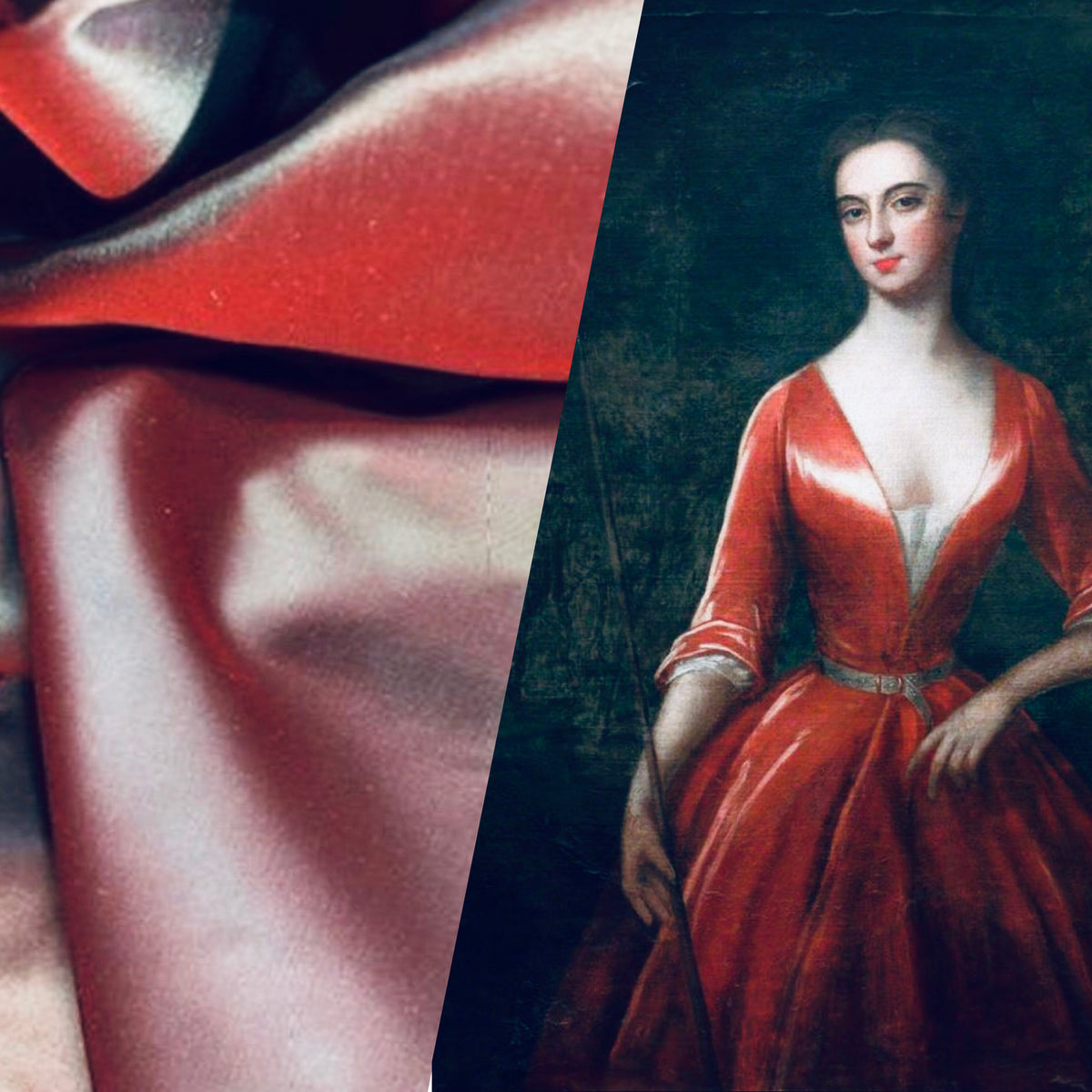 Princess Charmayanne 100% Silk Organza in Red with Duck Egg Blue Iridescence - Fancy Styles Fabric Pierre Frey Lee Jofa Brunschwig & Fils