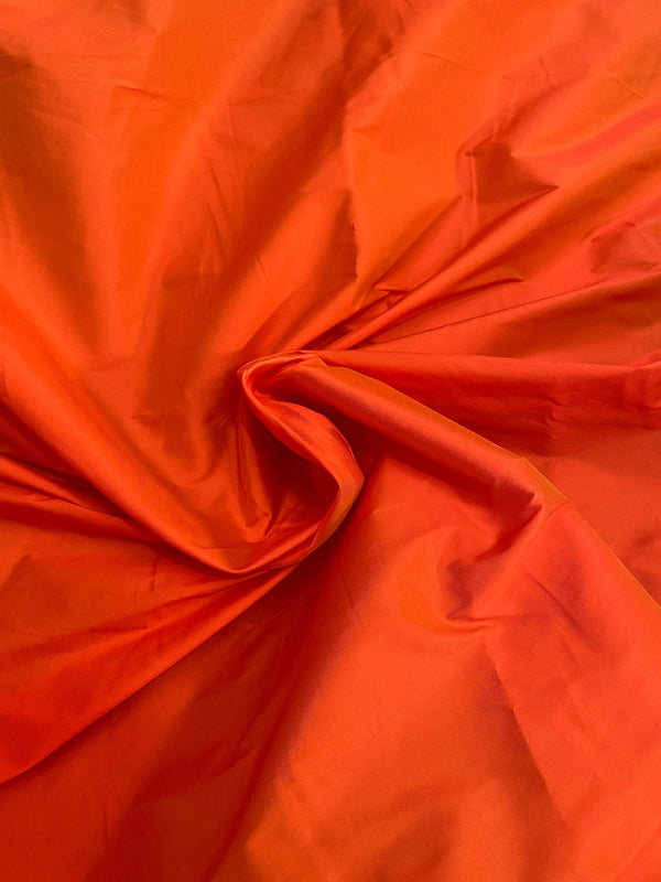 NEW Lady Augustina - Natural Fiber “Faux Silk Taffeta” in Electric Red with Yellow Iridescence - Viscose Fabric - Fancy Styles Fabric Pierre Frey Lee Jofa Brunschwig & Fils