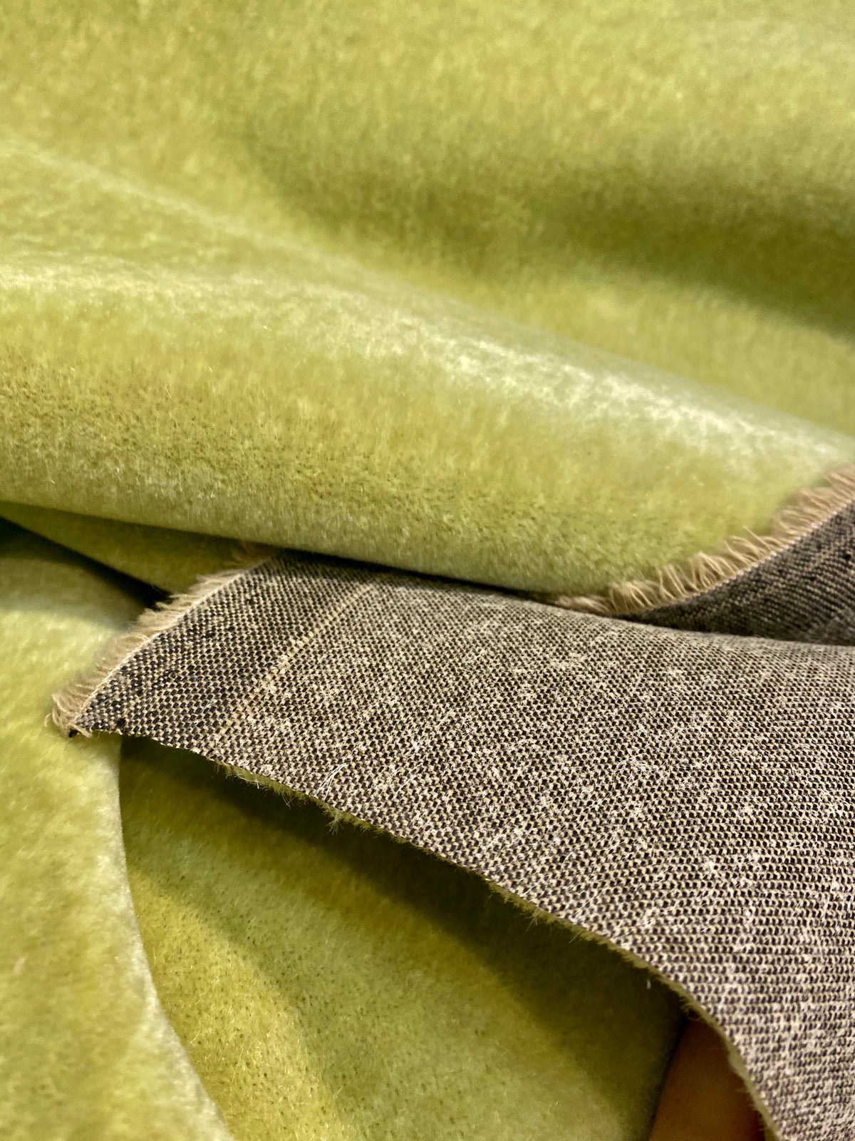 NEW! Prince Hudson - 100% Mohair Upholstery Velvet Fabric - Chartreuse Green - Fancy Styles Fabric Pierre Frey Lee Jofa Brunschwig & Fils