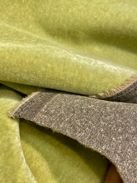 NEW! Prince Hudson - 100% Mohair Upholstery Velvet Fabric - Chartreuse Green - Fancy Styles Fabric Pierre Frey Lee Jofa Brunschwig & Fils