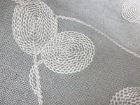 NEW! Miss Mandy Crewel Floral Embroidery Linen Inspired Fabric- Stone - Fancy Styles Fabric Pierre Frey Lee Jofa Brunschwig & Fils