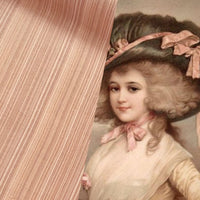 NEW! Lady Bridgette 100% Silk Dupioni Peach Pink Pinstripe Stripe Fabric -SB_1_50 - Fancy Styles Fabric Pierre Frey Lee Jofa Brunschwig & Fils