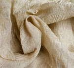 NEW! Lady Daffodil 100% Silk & Lurex Crinkle Chiffon Fabric - Soft Gold - Fancy Styles Fabric Pierre Frey Lee Jofa Brunschwig & Fils