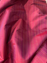 NEW! Lady Bridgette Designer 100% Silk Dupioni Fabric- Raspberry Red Pink Stripes - Fancy Styles Fabric Pierre Frey Lee Jofa Brunschwig & Fils