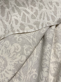 NEW! SALE! Duchess Sally 100% Linen Woven Medallion Fabric- Stone - Fancy Styles Fabric Pierre Frey Lee Jofa Brunschwig & Fils