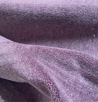 NEW! Princess Piama - Made in England- Soft Solid Cotton Blend Velvet Fabric in Icy Eggplant - Fancy Styles Fabric Pierre Frey Lee Jofa Brunschwig & Fils