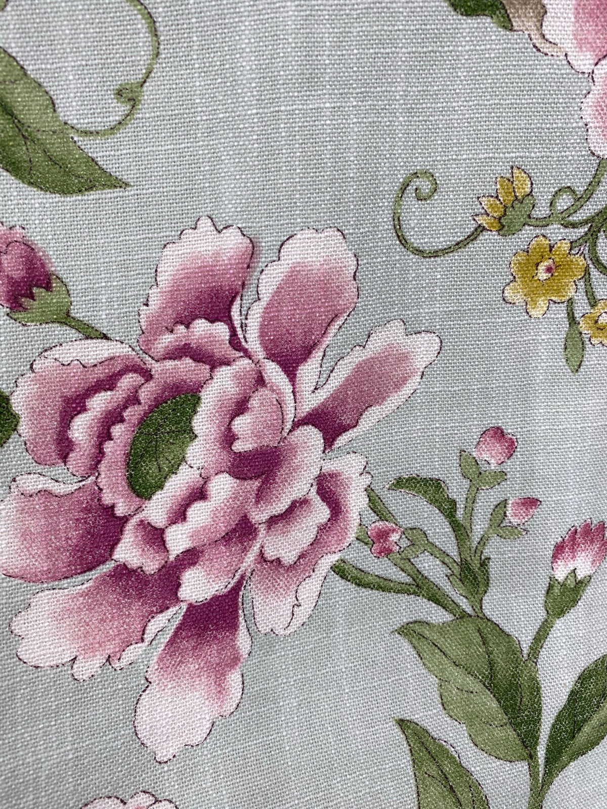 NEW! Miss Jamie Designer Floral & Bird Motif Drapery Upholstery Fabric- French Pink & Stone - Fancy Styles Fabric Pierre Frey Lee Jofa Brunschwig & Fils