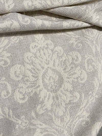 NEW! SALE! Duchess Sally 100% Linen Woven Medallion Fabric- Stone - Fancy Styles Fabric Pierre Frey Lee Jofa Brunschwig & Fils