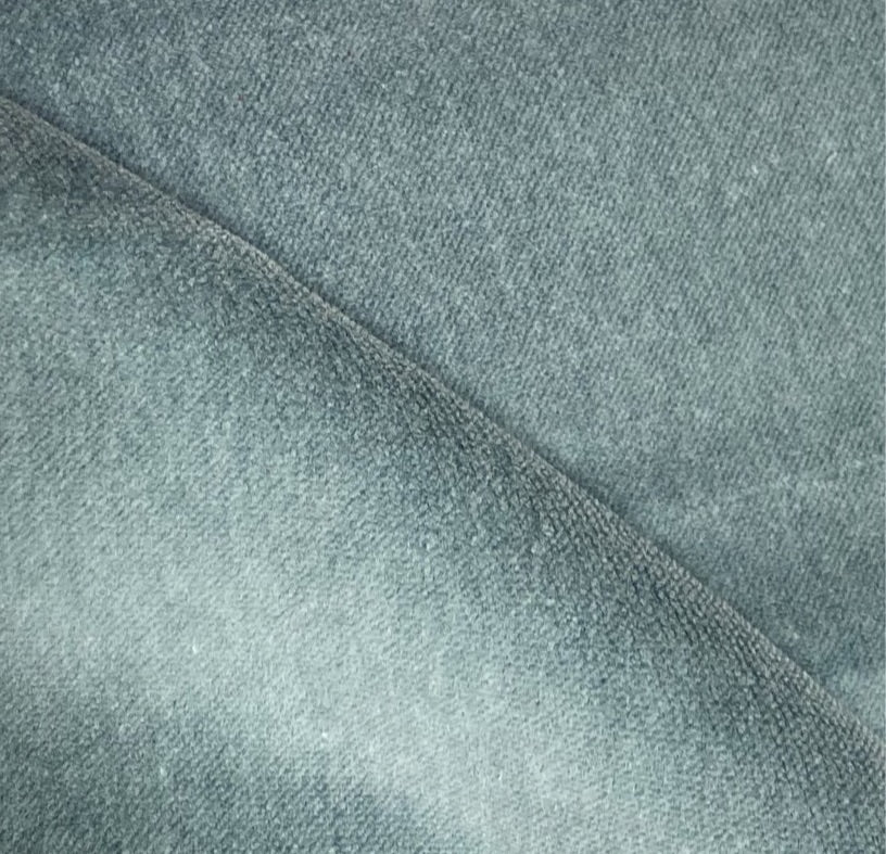 NEW! Princess Piama - Made in England- Soft Solid Cotton Blend Velvet Fabric in Icy Peacock - Fancy Styles Fabric Pierre Frey Lee Jofa Brunschwig & Fils