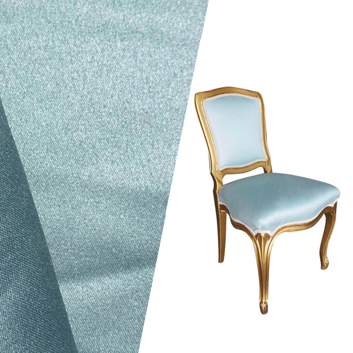 NEW! Prince Peter Upholstery and Drapery Satin Fabric- Antique Duck Egg Blue - Fancy Styles Fabric Pierre Frey Lee Jofa Brunschwig & Fils