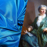 NEW! Duchess Damaris Blue & Lime Iridescence Faux & Vegan Silk Fabric