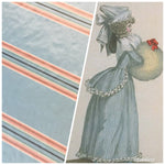 NEW Princess Josephine Designer 100% Silk Taffeta Stripes Fabric - Blue 55” Wide - Fancy Styles Fabric Pierre Frey Lee Jofa Brunschwig & Fils