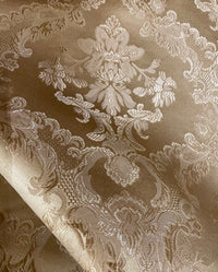 NEW Prince Lucas Designer Damask Satin Fabric- Gold - Upholstery Brocade - Fancy Styles Fabric Pierre Frey Lee Jofa Brunschwig & Fils
