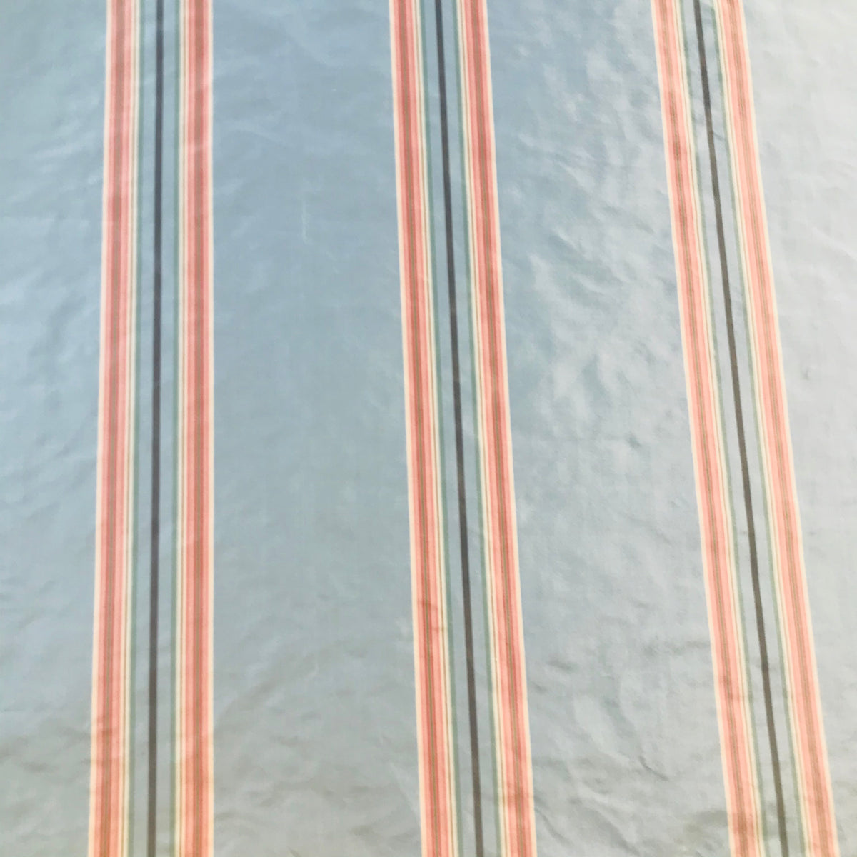 NEW Princess Josephine Designer 100% Silk Taffeta Stripes Fabric - Blue 55” Wide - Fancy Styles Fabric Pierre Frey Lee Jofa Brunschwig & Fils