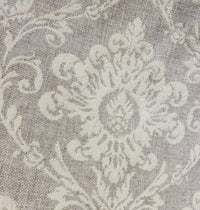 NEW! SALE! Duchess Sally 100% Linen Woven Medallion Fabric- Stone - Fancy Styles Fabric Pierre Frey Lee Jofa Brunschwig & Fils