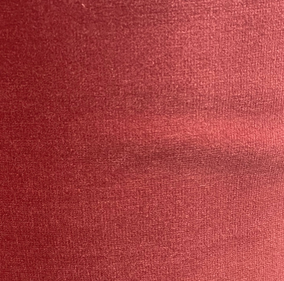 NEW! Prince Oliver - Designer 100% Cotton Made In Belgium Upholstery Velvet Fabric - Muted Red - Fancy Styles Fabric Pierre Frey Lee Jofa Brunschwig & Fils