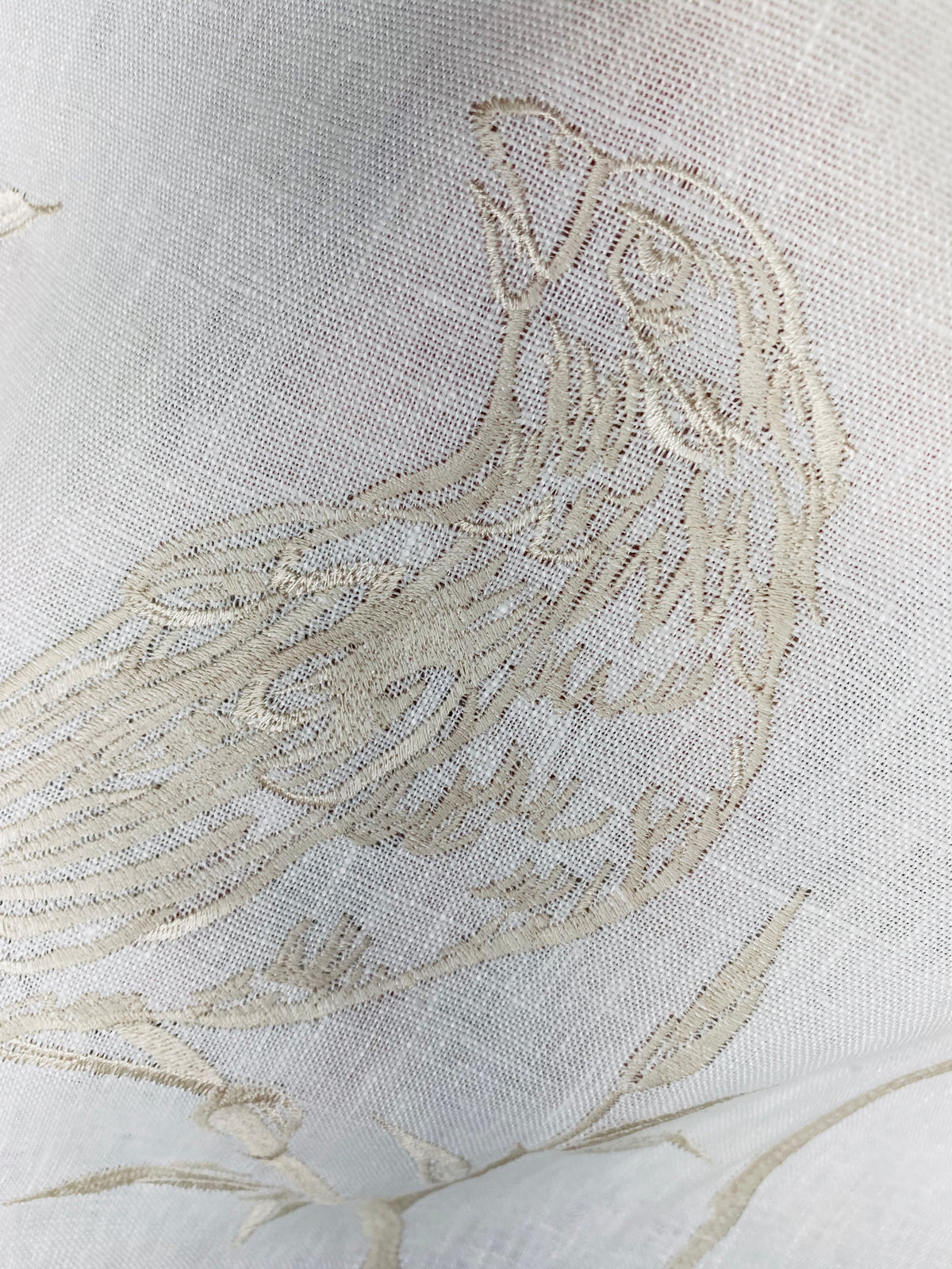 NEW! Miss Carolina Novelty Crewel Birds Floral Embroidery Linen Inspired Fabric - Fancy Styles Fabric Pierre Frey Lee Jofa Brunschwig & Fils