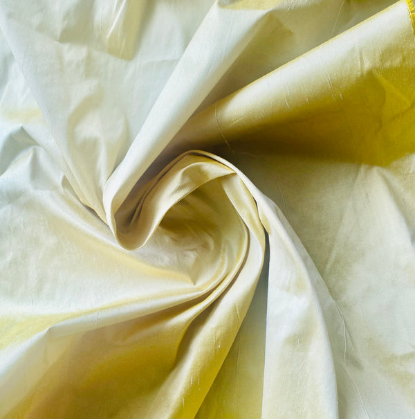NEW Duchess Mable Designer 100% Silk Dupioni Ultra Icy Pastel Yellow Fabric - Fancy Styles Fabric Pierre Frey Lee Jofa Brunschwig & Fils