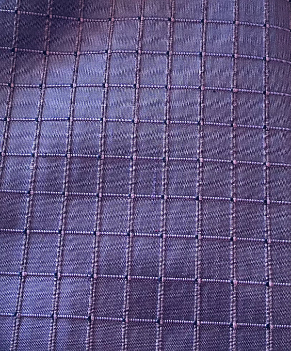 NEW Duchess Jenna 100% Silk Taffeta Fabric- Grape Purple with Embroidered Squares- SB_6_4 - Fancy Styles Fabric Pierre Frey Lee Jofa Brunschwig & Fils