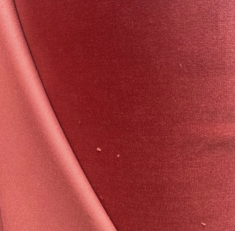 NEW! Prince Oliver - Designer 100% Cotton Made In Belgium Upholstery Velvet Fabric - Muted Red - Fancy Styles Fabric Pierre Frey Lee Jofa Brunschwig & Fils