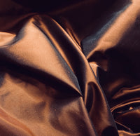 NEW Lady Lisa Designer 100% Silk Taffeta Fabric in Copper with Black Iridescence - Fancy Styles Fabric Pierre Frey Lee Jofa Brunschwig & Fils