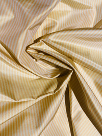 NEW Lady Bernadette 100% Silk Taffeta Fabric with 1/8” Peach and Butter Yellow Stripes SB_8_44 - Fancy Styles Fabric Pierre Frey Lee Jofa Brunschwig & Fils