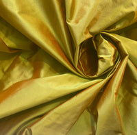 NEW Lady Lisa 100% Silk Taffeta Fabric Solid Yellow Orange Iridescence - Fancy Styles Fabric Pierre Frey Lee Jofa Brunschwig & Fils
