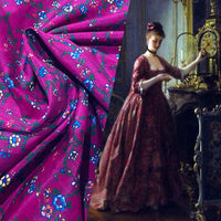 NEW Lady Astra Silk Cotton Blouse Floral Fabric - Magenta - Fancy Styles Fabric Pierre Frey Lee Jofa Brunschwig & Fils