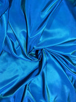 NEW! Duchess Damaris Blue & Lime Iridescence Faux & Vegan Silk Fabric