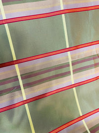 NEW! Lady Deborah 100% Silk Taffeta Plaid Tartan Ribbon Fabric- SB_1_19 - Fancy Styles Fabric Pierre Frey Lee Jofa Brunschwig & Fils