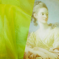 NEW Princess Ghost Silk Poly Organza Fabric Electric Yellow and Green Iridescence - Fancy Styles Fabric Pierre Frey Lee Jofa Brunschwig & Fils