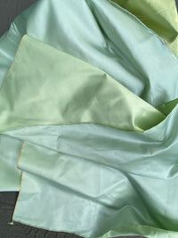NEW Countess Savannah Designer Solid Aqua & Pistachio Double Sided Satin Fabric - Fancy Styles Fabric Pierre Frey Lee Jofa Brunschwig & Fils