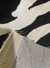 NEW Baroness Matilda Novelty Upholstery Platinum and Black Zebra Velvet- Made in Italy - Fancy Styles Fabric Pierre Frey Lee Jofa Brunschwig & Fils