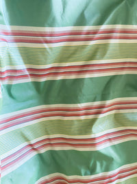 NEW Queen Rosa 100% Silk Taffeta Striped Fabric - Green and Pink - Fancy Styles Fabric Pierre Frey Lee Jofa Brunschwig & Fils
