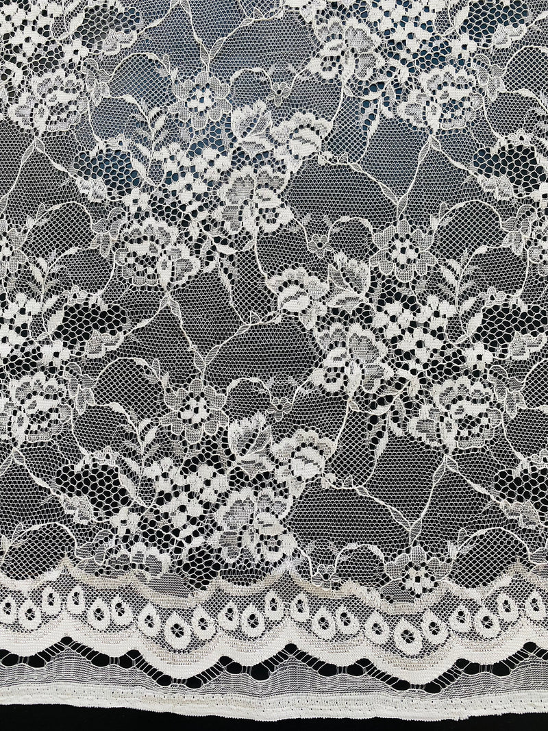 Cream Floral Lace Fabric – Pound Fabrics