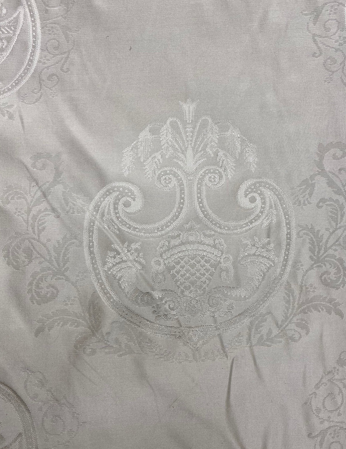 NEW Countess Robin 100% Silk Jacquard Neoclassical Light Gray Damask - Fancy Styles Fabric Pierre Frey Lee Jofa Brunschwig & Fils