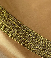NEW Princess LaDonna 100% Silk Taffeta Striped Peach & Gold Fabric - Fancy Styles Fabric Pierre Frey Lee Jofa Brunschwig & Fils