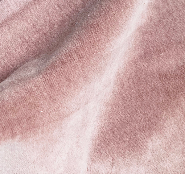 NEW! Princess Piama - Made in England- Soft Solid Cotton Blend Velvet Fabric in Icy Mauve - Fancy Styles Fabric Pierre Frey Lee Jofa Brunschwig & Fils