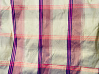 NEW Lady Pladia Designer 100% Silk Dupioni Plaid Tartan Fabric - Fancy Styles Fabric Pierre Frey Lee Jofa Brunschwig & Fils