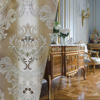 NEW King Louis XIV Novelty Neoclassical Brocade Medallion Floral Satin Fabric - Taupe - Fancy Styles Fabric Pierre Frey Lee Jofa Brunschwig & Fils