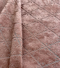 NEW! DEAL! Duchess Dorrington Damask Upholstery Chenille Velvet Fabric In Blush Pink - Fancy Styles Fabric Pierre Frey Lee Jofa Brunschwig & Fils