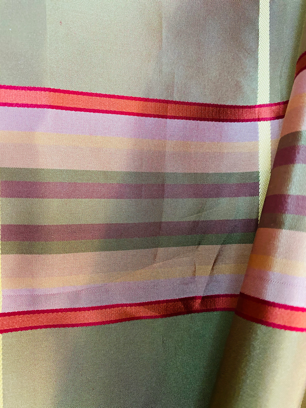 NEW! Lady Deborah 100% Silk Taffeta Plaid Tartan Ribbon Fabric- SB_1_19 - Fancy Styles Fabric Pierre Frey Lee Jofa Brunschwig & Fils