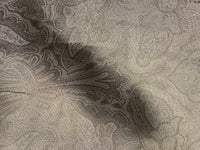 NEW Queen Lita 100% Silk Jacquard Lightweight Paisley Fabric - Grey- SB_8_4 - Fancy Styles Fabric Pierre Frey Lee Jofa Brunschwig & Fils