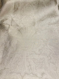 NEW Queen Lita 100% Silk Jacquard Lightweight Paisley Fabric - Cream- SB_8_1 - Fancy Styles Fabric Pierre Frey Lee Jofa Brunschwig & Fils