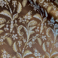 NEW Sir Linus Neoclassical Aubusson Inspired Brown & Blue Floral Upholstery Drapery Fabric - Fancy Styles Fabric Pierre Frey Lee Jofa Brunschwig & Fils