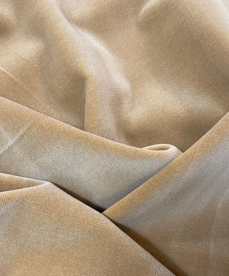 NEW! SALE! Prince Oliver - Designer 100% Cotton Made In Belgium Upholstery Velvet Fabric - Icy Taupe