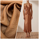 NEW Designer 100% Silk Textured Copper Charmeuse Fabric - Fancy Styles Fabric Pierre Frey Lee Jofa Brunschwig & Fils
