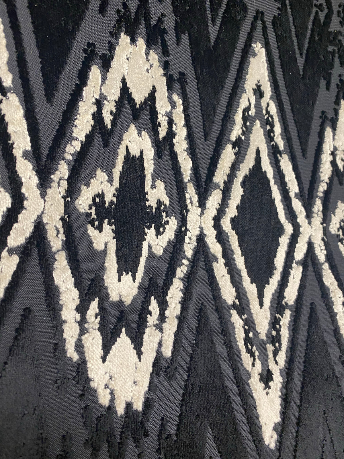 NEW! Prince Vanny Zig Zag Upholstery Chenille Fabric- Black and Grey - Fancy Styles Fabric Pierre Frey Lee Jofa Brunschwig & Fils
